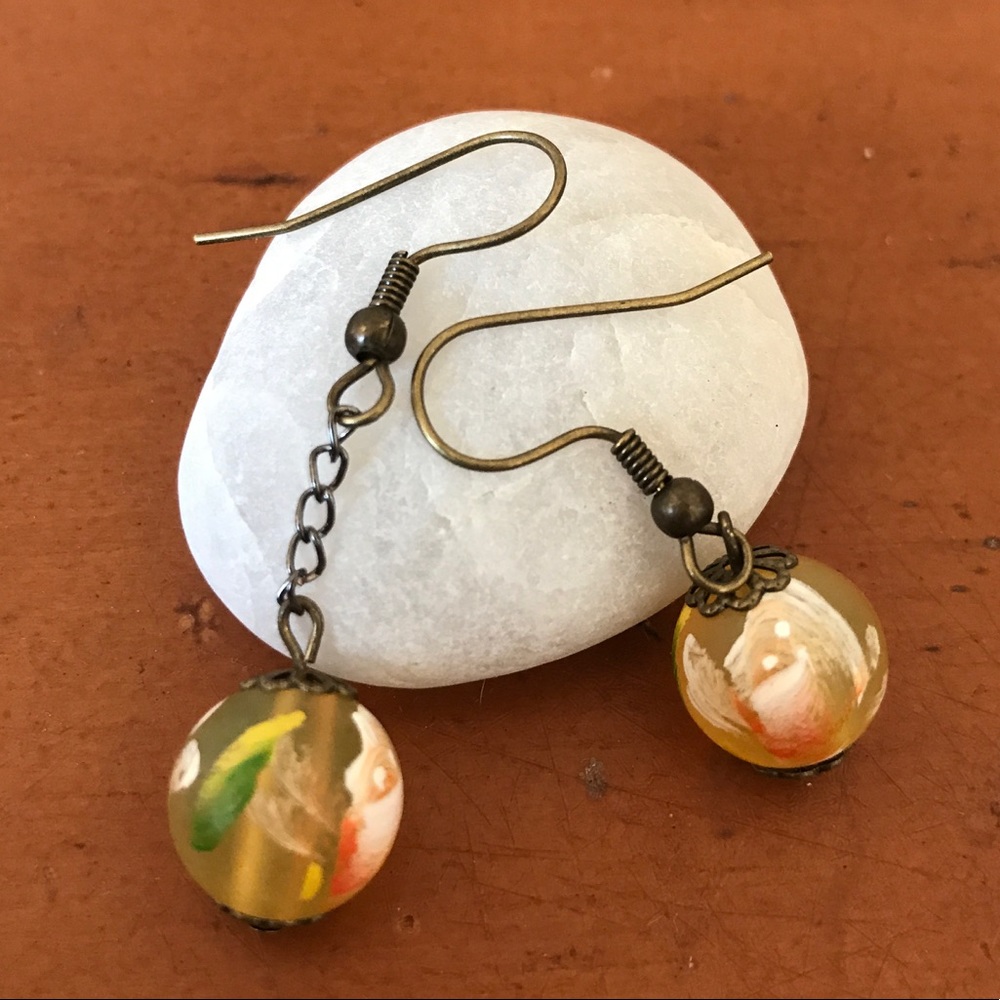 Handmade Asymmetrical 💮 Chinese Artsy/ Elegant Earrings